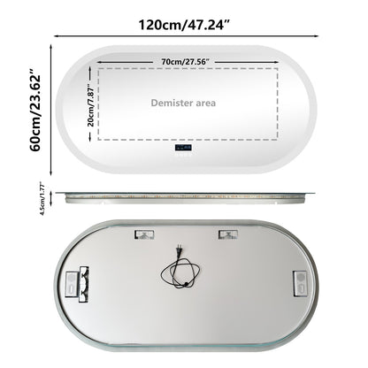 LUVODI 20x32” Led Lighted Bluetooth Bathroom Mirror Backlit Illuminate Dimming Vanity Mirror with Time Date Display Anti-fog