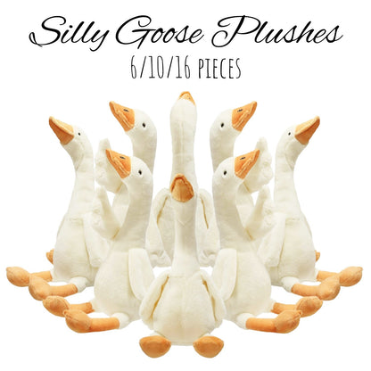 6/16 Peças Lembrancinhas de Festa Ganso Bobo Bichos de Pelúcia Brinquedos de Pelúcia Presentes de Chá de Bebê Aniversário (Tamanho: 25CM)
