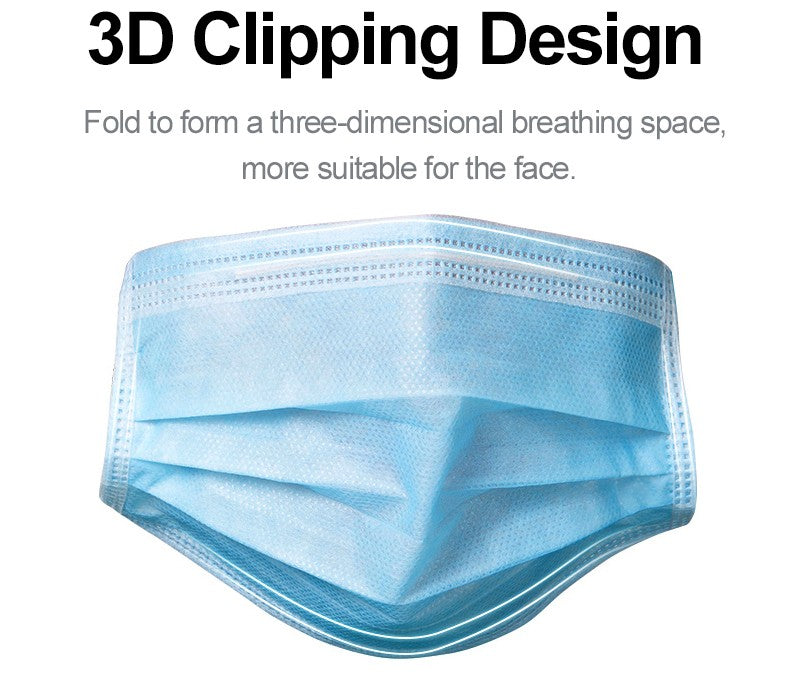Fast Delivery Mascarillas Mask Disposable Non Wove Meltblown Cloth 3Layer Ply Filter Mask Mouth Face Mask Breathable Masque Mask
