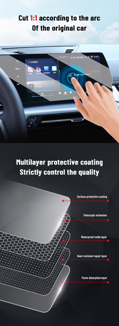 Tela de controle central automática TPU Navegação Película de proteção interior anti-riscos GPS Navegação Para ZEEKR 7X EV 2025