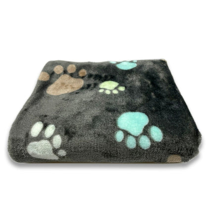 Cobertores para cães Gatos Cobertor de estimação de lã macia e fofa Quente Design de estampa fofa Patinha de cachorro gatinho Pequeno