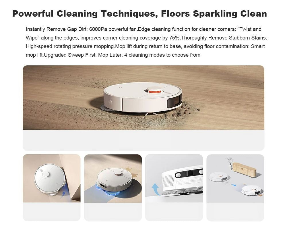 XIAOMI MIJIA Smart OMNI Robot 2 Vacuum Cleaners Mop Collection Self Cleaning Doc Empty Dust 75 Days of Continuous Garbage Collec