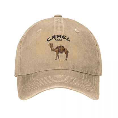 Camel Accessories Men Women Trucker Hat Animal Distressed Washed Caps Hat Vintage Outdoor Running Golf Adjustable Fit Headwear