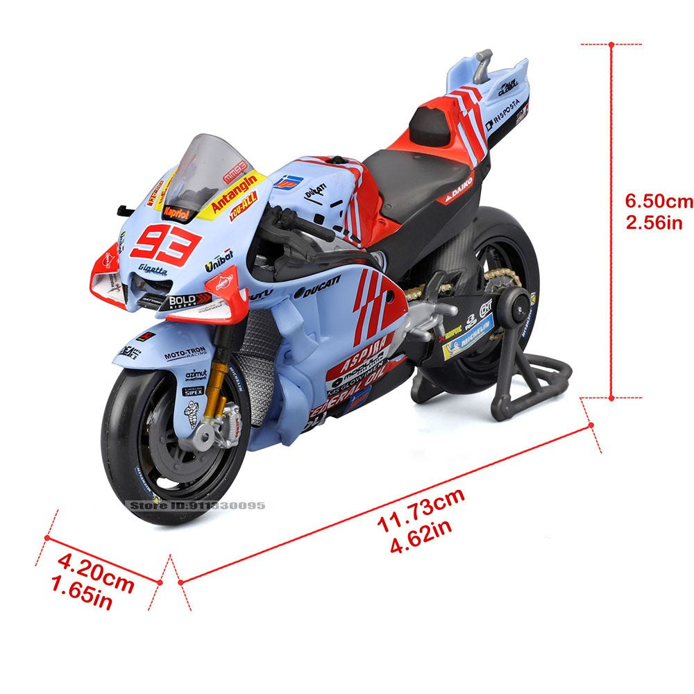 Maisto 1:18 2024 Gresini Racing MotoGP #93 Marc Marquez #73 Alex Marquez moto de liga fundida modelo de coleção de presente de brinquedo