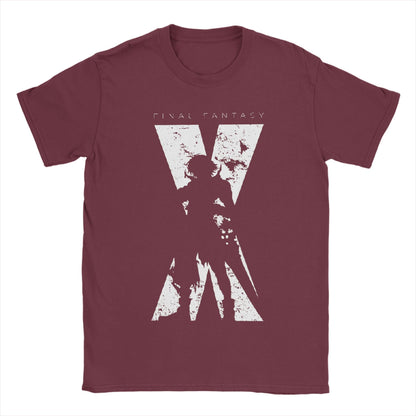 Men's Final Fantasy X Minimal T Shirts  Cotton Tops Novelty Short Sleeve Crewneck Tees Party T-Shirts
