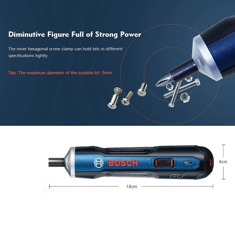 Parafusadeira Bosch Go 2 Recarregável Sem Fio Furadeira Parafusadeira de Impacto Bosch Go Parafusadeira Elétrica Ferramentas Elétricas Domésticas Multifuncionais