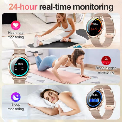 2026 New NFC Smart Watch Women 7.3mm Ultra-Thin 1.32" AMOLED HD Screen Sport Fitness Bluetooth call Luxury Smartwatch Women Gift