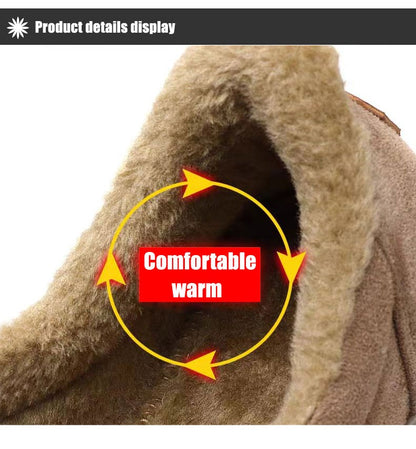 Fashionable Warm Winter Loafers Comfortable Walking Shoes Soft Lightweight Gift for Dad Suitable for Middle-Aged And Elderly Men