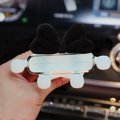 Cute Cartoon Red Bow Universal Gravity Car Phone Holder GPS Stand Bracket Creative Auto Air Vent Clip Mount Mobile Phone Holder