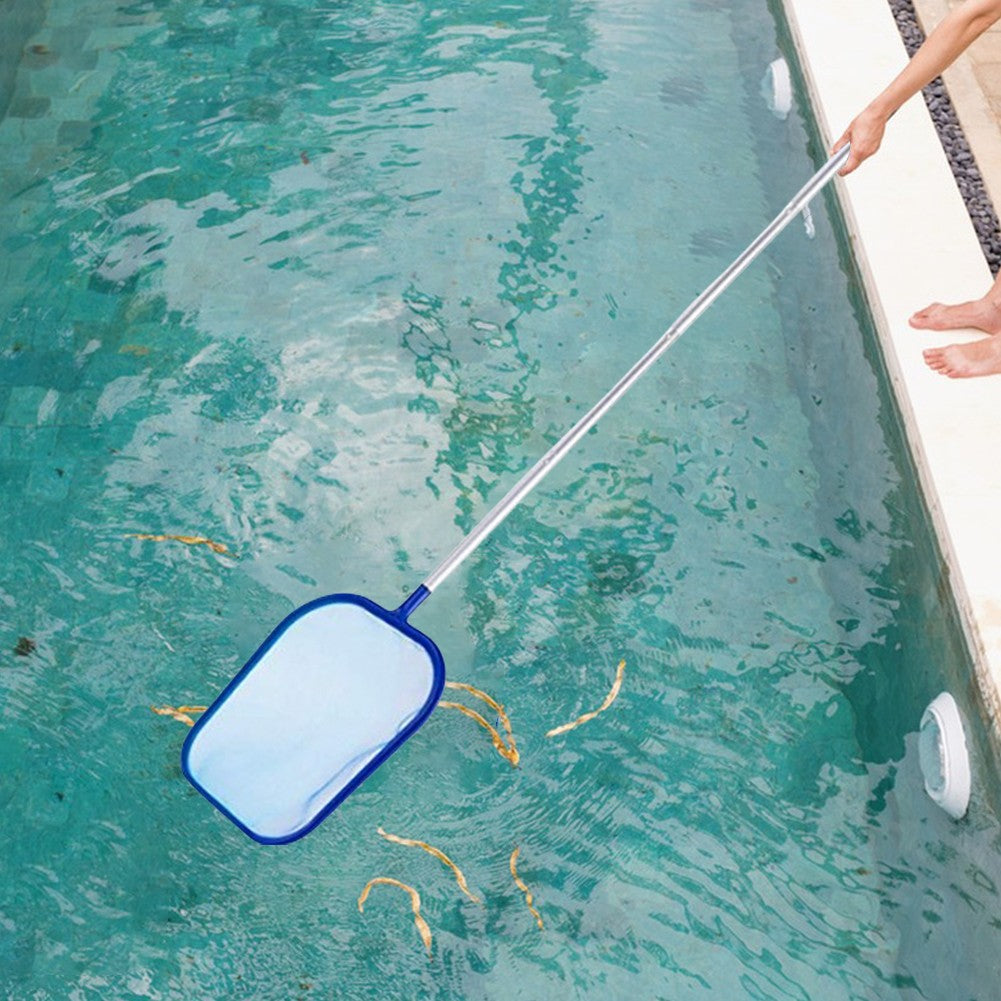 Swimming Pool Skimmer Net with 5 Aluminum Pole Sections Pool Net Skimmer Rak Pool Cleaner Leaf Removal Garden Pond Cleaning Tool