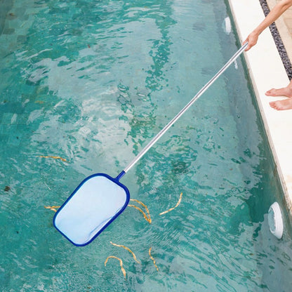 Swimming Pool Skimmer Net with 5 Aluminum Pole Sections Pool Net Skimmer Rak Pool Cleaner Leaf Removal Garden Pond Cleaning Tool