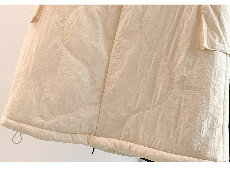 Artistic Long Thiened down Cotton f Skirt plus Size Women's Winter New Sle Fluffy Warm A-Line Skirt Commute Sle