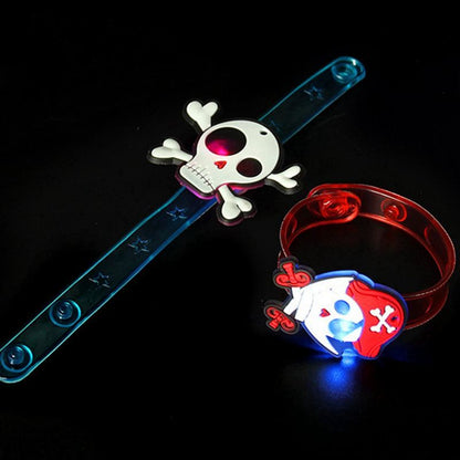 5/10/20PCS Glowing Halloween Pumpkin Ghost Bracelet Rings Night Decor Halloween Party Favor Festival Carnival Gifts Bag Fillers