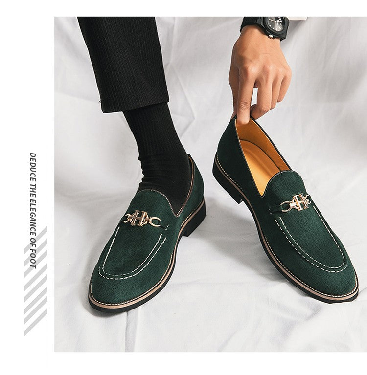 Fashion Brand Men Suede Leather Shoes Comfortable Pointed Social Shoe Male Driving Shoes Luxury Flat Loafers Men zapatos hombre