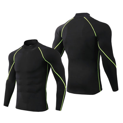 Men's Running Compression T-Shirt Quick Dry Gym Training Fitness Bodybuilding Undershirt Sports Wear Male Compression Tops