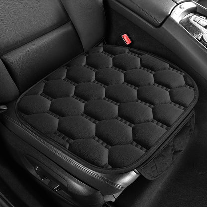 Car seat cushion three piece set, single seat, single piece, winter plush backrest, no binding, anti slip, cold resistant pad