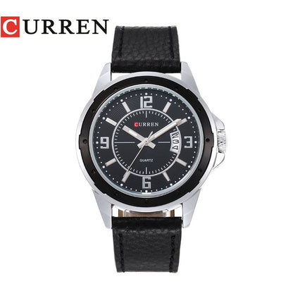 CURREN 8124,8208,8192,8230 Factory Watch Men Calendar Sport Military Male Clock Brand Luxury Origianl PU Leather Band Wristwatch