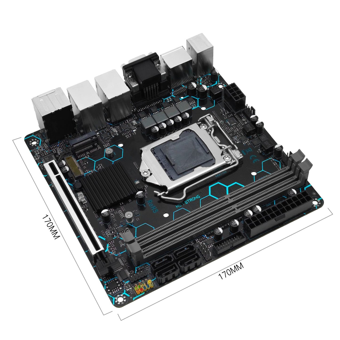 MACHINIST H97 STRONG Motherboard LGA1150 support Support Intel Core i7/i5/i3/E3 DDR3 Mini-ATX VGA/HDMI/DP/COM Dual LAN WIFI M.2