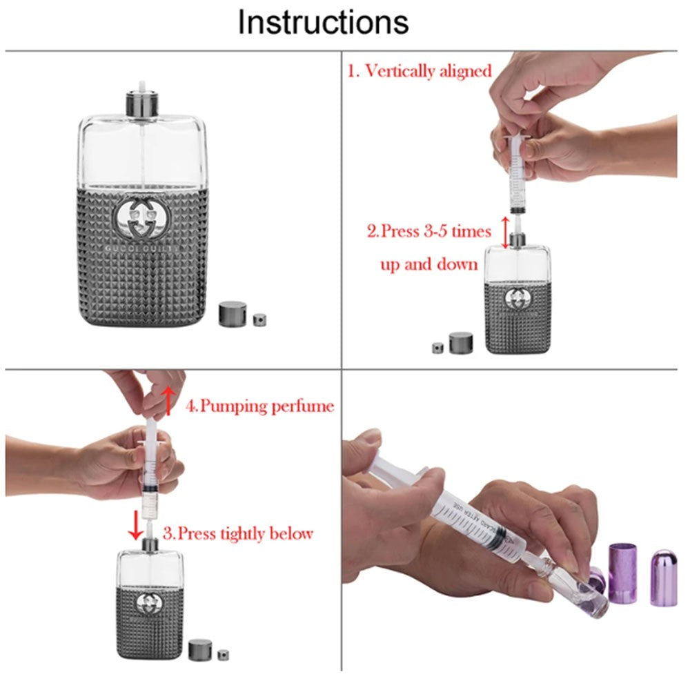 20/30/50 unidades de seringa plástica de perfume de 5ML para distribuição quantitativa de frascos recarregáveis, ferramenta de seringa de bomba cosmética