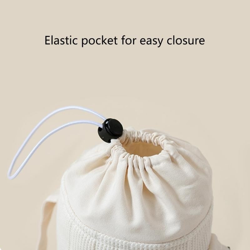 J15U Portable Baby Bottle Carrying Case Storage Bag for Easy Feeding Water Cup Organiser with Lovely Bear Embroidery