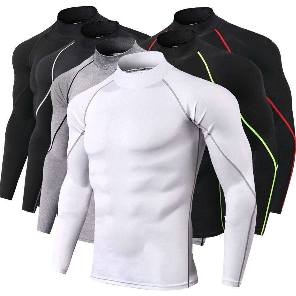 Men's Running Compression T-Shirt Quick Dry Gym Training Fitness Bodybuilding Undershirt Sports Wear Male Compression Tops