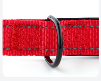 Coleira de cachorro Laeds Leashes, coleira de cachorro de nylon de seda reflexiva para cães grandes, médios e pequenos passearem, corda engrossada para passear com animais de estimação