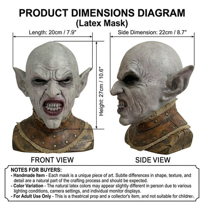 Vampire Full Head Cosplay Mask Latex Horror Costume Accessory Scary Demon Monster Prop Halloween Party Fancy Dress Enthusiasts