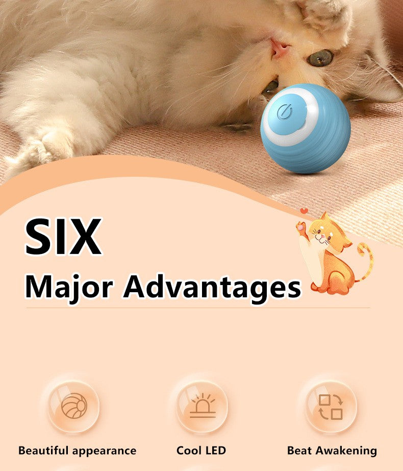 Bola Interativa Inteligente para Gatos, Brinquedo Automático para Gatos, Bola Mágica Rolante, Brinquedo Eletrônico Interativo para Gatos, Acessórios para Jogos de Gatos