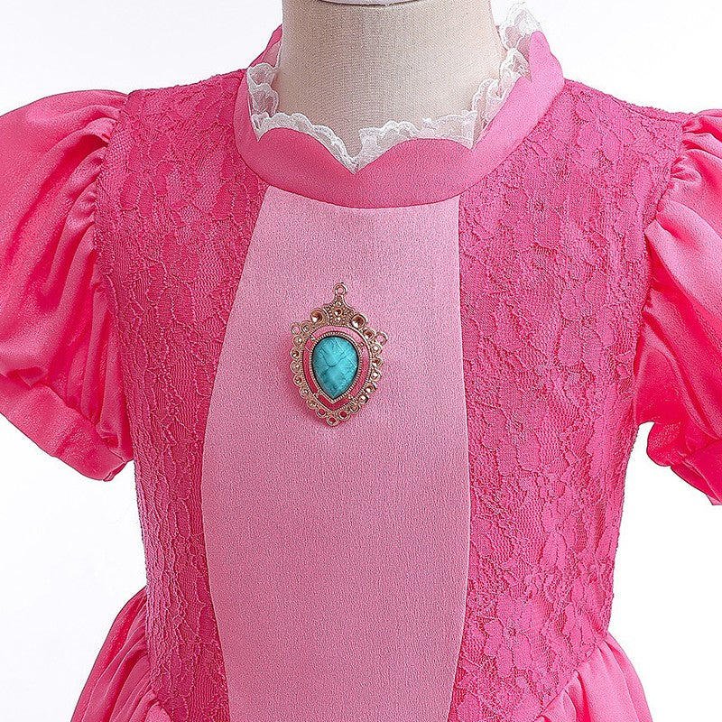 Kids Rosalina Peach Princess Dress Girls Halloween Disguise Cosplay 2026 New Movie Costume Birthday Vestido Halloween Carnival