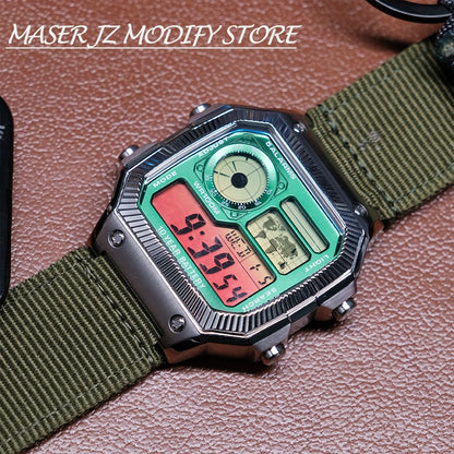Royale Watch Mod Kit Watch AE-1200WHD-1AVDF Unique Customized Digital Military Watch Waterproof Movement Parts