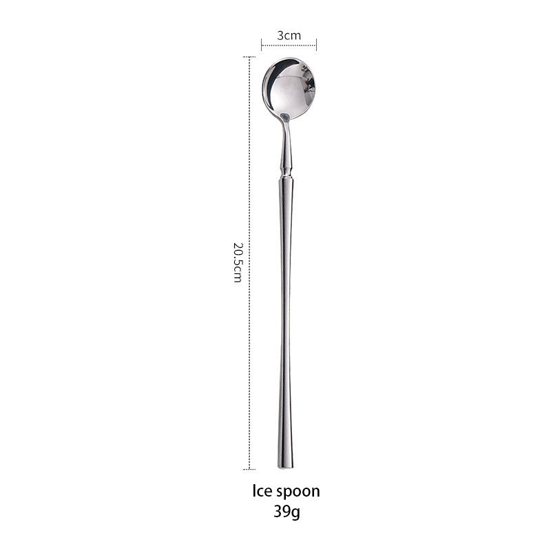 AJOYOUS Conjunto de Talheres Aço Inoxidável Polido Luxuoso Garfo Sobremesa Colher de Chá Faca Utensílios de Jantar Cozinha