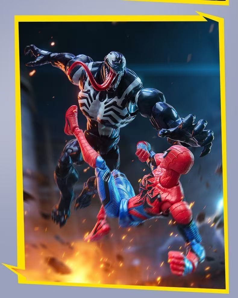 Novas Figuras de Ação de Anime Blokees Homem-Aranha Venom Marvel Rivals Champion Class Kit de Modelo Marvel Brinquedos de Presente de Figura de Ação Montável