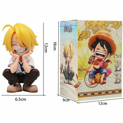 One Piece Portátil Luffy Zoro Portgas D. Ace Sentado Yamato Q Versão Jogo de Moda Desenho Animado Anime Carro Ornamento Presente