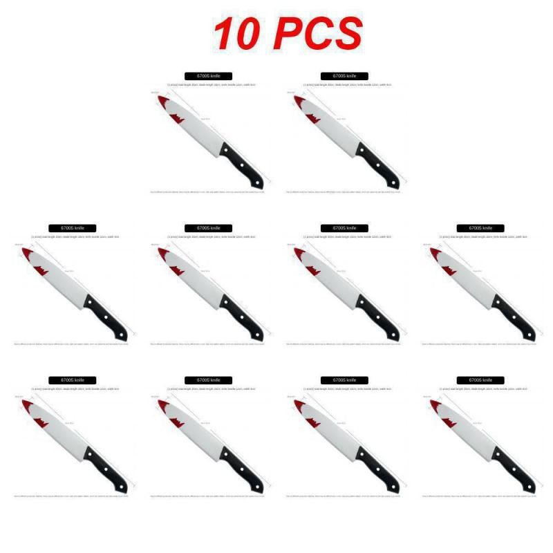 10/5/3/1pcs 30cm Faked Bloody Sharp Knife for Halloween DIY Cosplay Props Decor Simulation Plastic Kitchen Knife halloween Party