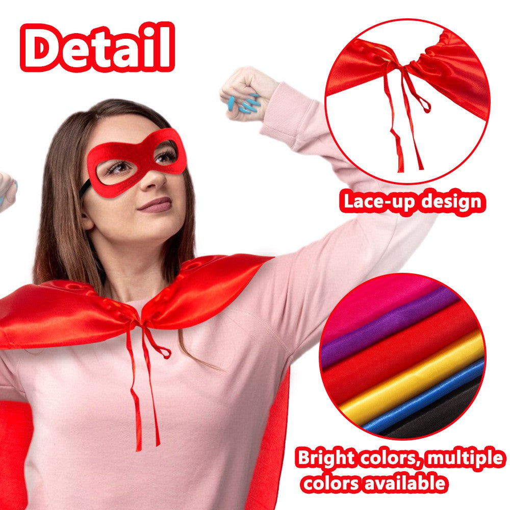Halloween Solid Color Cloak Men Dress Up Party Mask Adult Mask Ball Women Cloak Performance Prop Cosplay Funny Superhero Capes