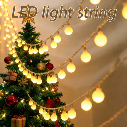 Outdoor Christmas LED String Lights - Waterproof Solar-Powered Decor - Perfect for Garden, Courtyard, Wedding & Terrace