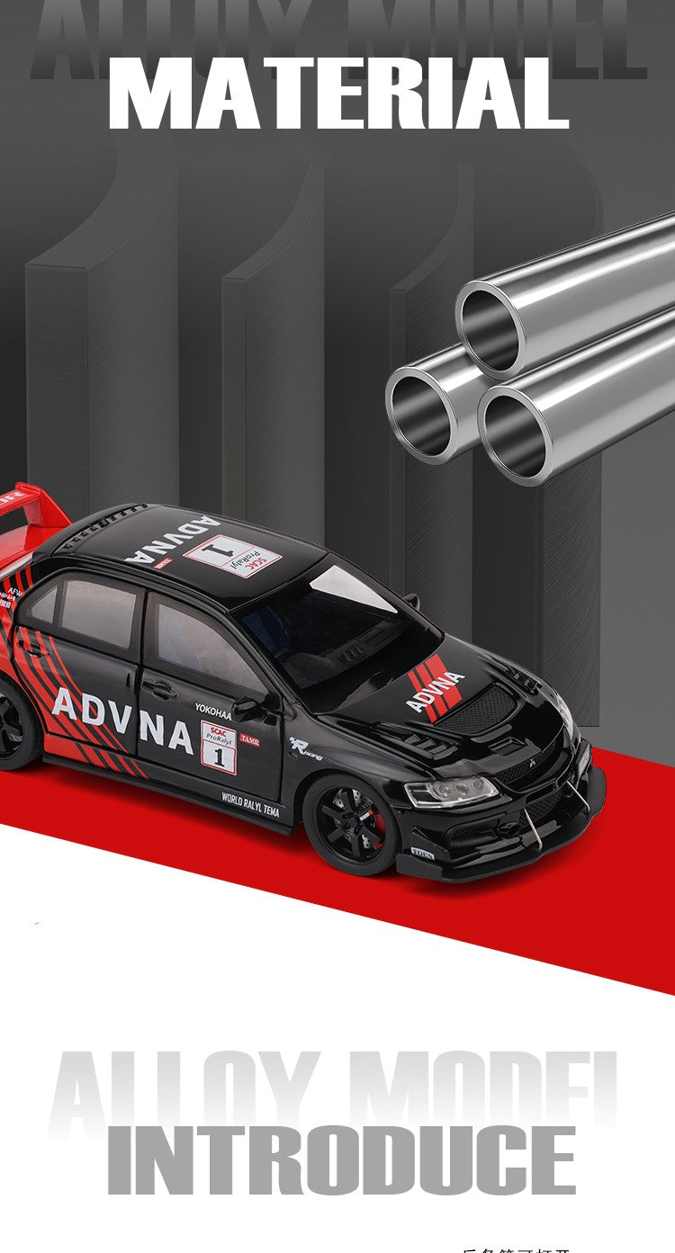 1:32 Mitsubishi Lancer Evolution EVO Pista Pintado Sports Metal Liga Modelo de Carro Fundido Veículo em Miniatura Miniatura GT Presente Amigo