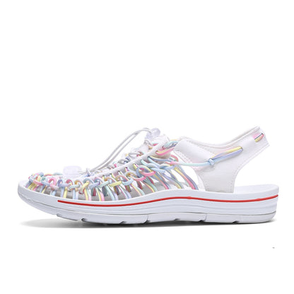 2024 New Arrival Summer Men's Shoes Breathable Beach Loafers Hand Woven Roman Sandals High Quality Men's Comfortable Flats