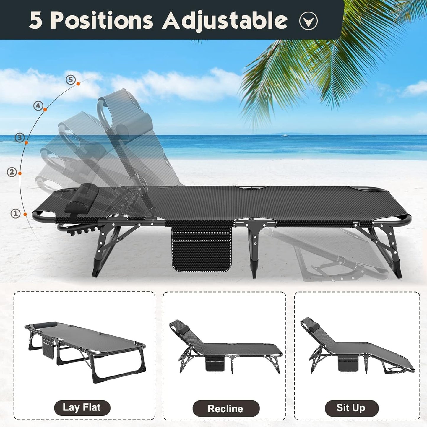 Folding Bed with Mattress, Portable Foldable Adult Bed Frame for Guest, Fold up Bed Cot for Indoor Outdoor Travel Camp V