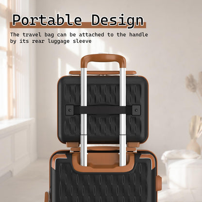 Melalenia Luggage Sets 7 Piece Hard Shell Carry on Suitcase with Spinner Wheels and TSA Lock, Lightweight Travel Duffel Bag