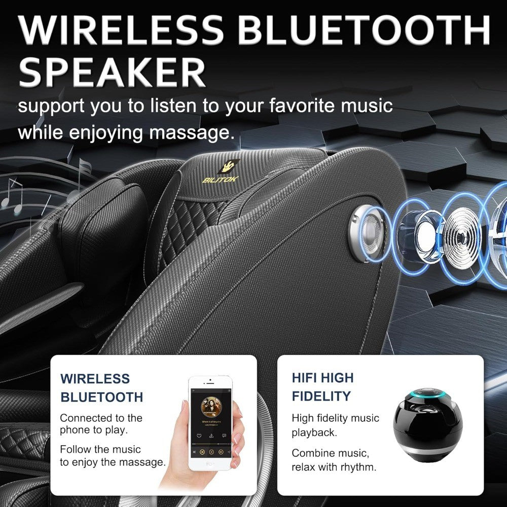 Massage Chair Full Body, Zero Gravity Massage Chair with 8 Fix Rollers, Foot Massage, Heating, Auto Modes, Full Body Airbag, Tou