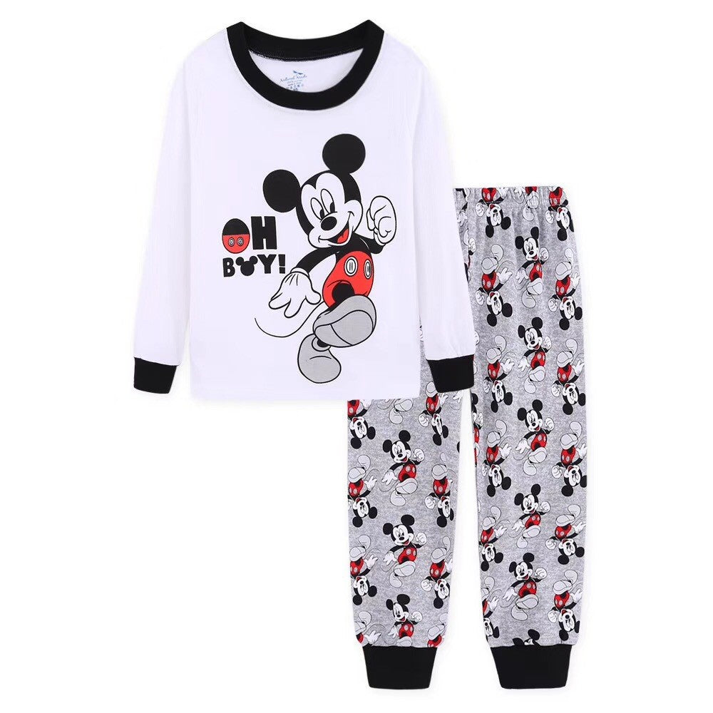 2024 New Boys Long Sleeve Pyjamas Kids Mickey Pajamas Baby Cotton Pijama Children Sleepwear Girls Clothing Sets Baby Wears