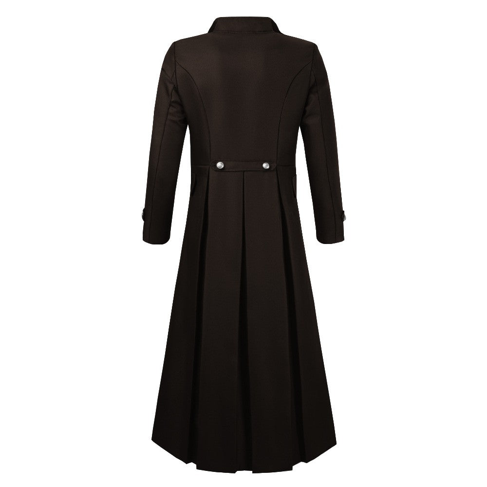 Medieval Steampunk Retro Gothic Coat Trench Coat Victorian Uniform Mid-length Men's Top