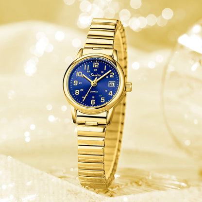 SUNKTA elegant Women's Watch 12/24 waterproof calendar women's quartz wrist watch fashion ladies vintage watches reloj de mujer