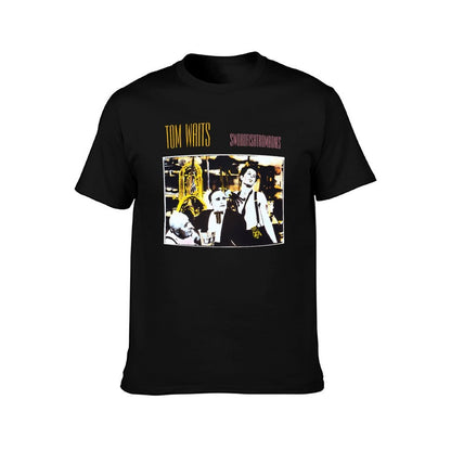 Swordfishtrombones Tom Waits T-Shirt black cotton t-shirt plain for man package t shirts for man cotton soft