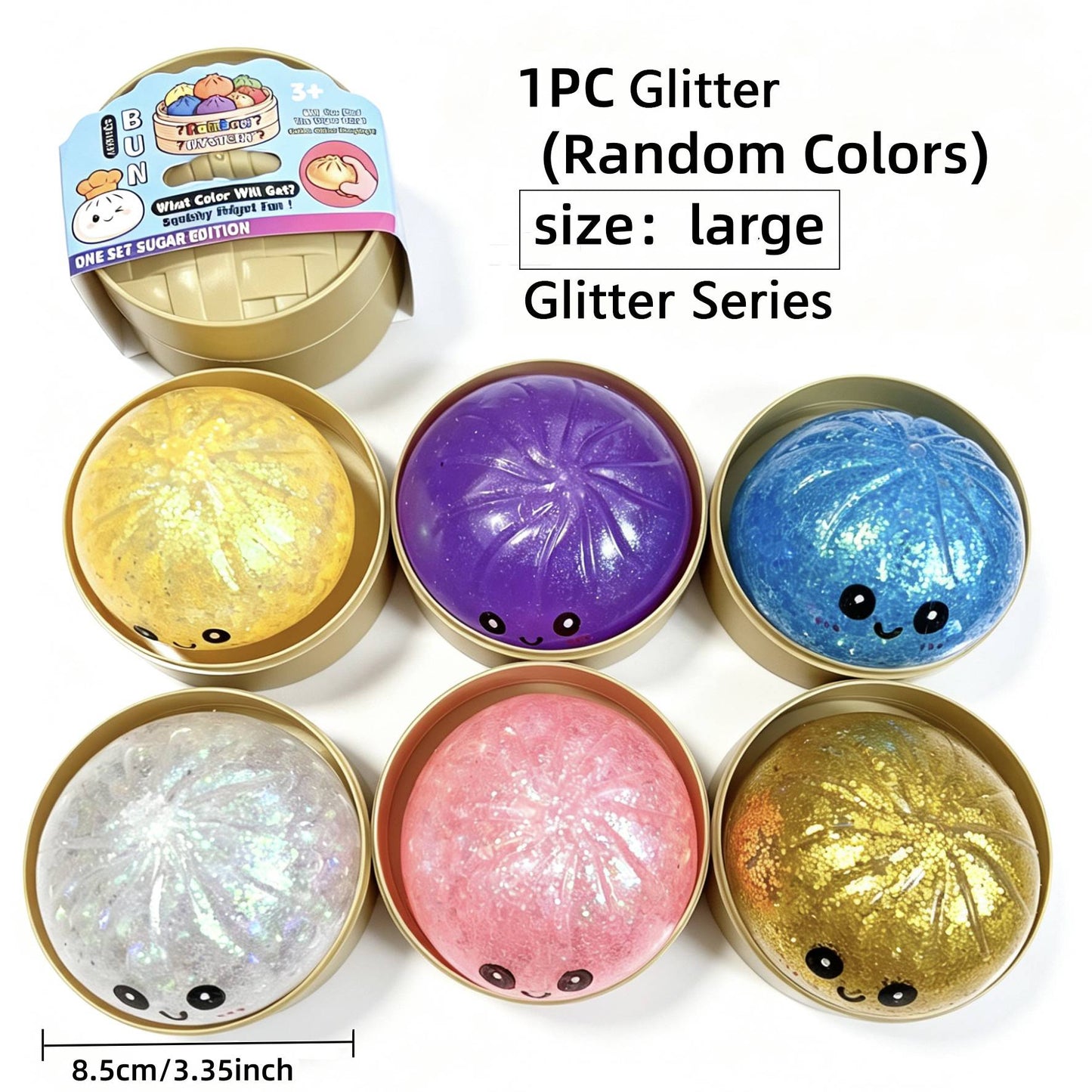 1PC Colorful Simulation Dumpling Squishy Stress Balls with Steamer, Birthday Gifts, Office?Party Gift