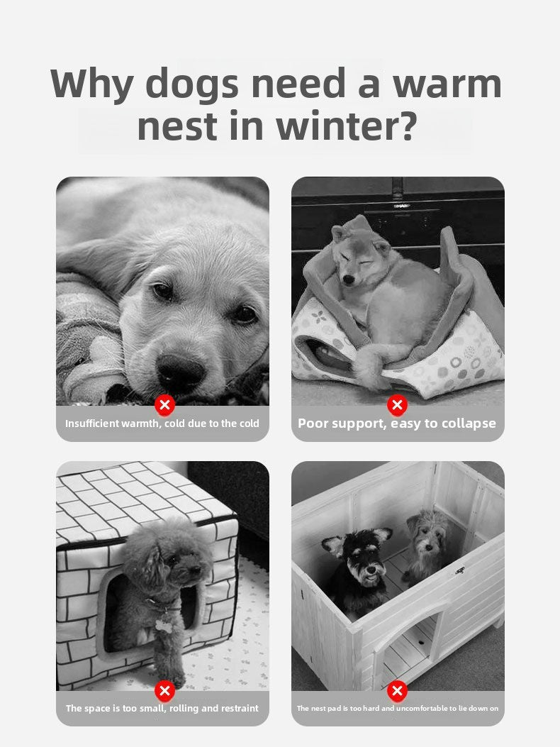 Nova Cama para Gatos Cama para Cães Canil Antiderrapante Inverno Quente Canil Pequeno para Cães Dormir Removível Lavável Almofada Macia para Filhotes Suprimentos para Gatos