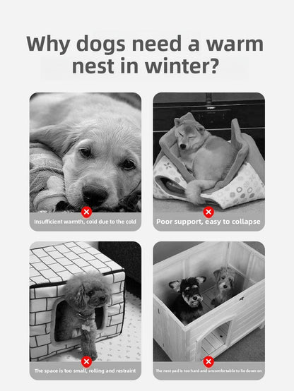 Nova Cama para Gatos Cama para Cães Canil Antiderrapante Inverno Quente Canil Pequeno para Cães Dormir Removível Lavável Almofada Macia para Filhotes Suprimentos para Gatos