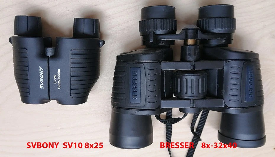 Svbony F9323A 8x25 Binóculos Porro Foco Fixo Preto Telescópio Caminhada Acampamento Observação de Pássaros