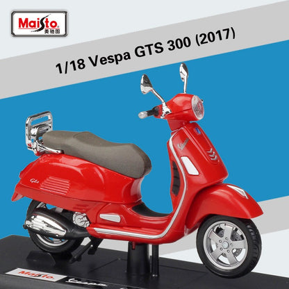 Maisto 1:18 Vespa GT300 Moto de Liga Simulação Diecast Metal Modelo Clássico de Moto Coleção Brinquedo Infantil Presente